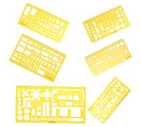 VALICLUD Lot de 6 Règles de Dessin en Plastique Légères et Multifonctions pour Conception Architecturale et Ingénierie Mécanique, Outils de Mesure pour Designers et Étudiants