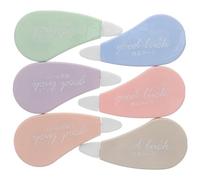 VALICLUD Lot de 6 Rubans Correcteurs Adhésifs pour Bureau et École, Correction Lisse et Pratique, Bandes Correctrices Portables en Différentes Couleurs, pour Étudiants et Professionnels