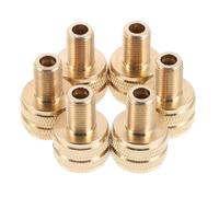 VALICLUD Lot de 6 Set de Adaptateurs D'alésage Externe en Laiton pour Valve de Gonflage de Pneus Poids Lourds, Raccord pour Pompe à Air, Accessoires Camion et Engins Industriels