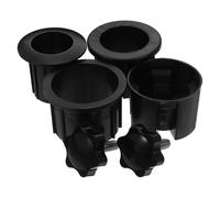 VALICLUD Lot de 6 Set de Bouchons Anneaux pour Trou de Pied de Parasol Accessoires de Fixation en Plastique Noir Adaptateurs pour Base de Parasol de Terrasse Pièces Détachées pour Mât