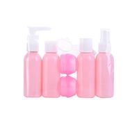 VALICLUD Lot De 6 Set De Bouteilles De Voyage Vaporisateur 30 Ml En Pe Et Pp Rose, Flacons Portables Vides Pour Shampoing, Lotion Et Crème, Kit Cosmétique Léger Pour Déplacements