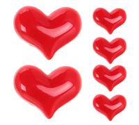 VALICLUD Lot de 6 Set de Broches de Cœur Rouge, Petite Taille N°4, Épingles pour Châle et Vêtements Femme, Accessoire Saint-valentin Polyvalent et Élégant, Broche Mariage et Fête des Mères