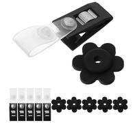 VALICLUD Lot de 6 Set de Clips Anti-Vent en Plastique et Bouchons en Silicone Noir pour Drapeaux de Jardin, Pinces de Fixation Solide et Légères, Accessoires pour Supports de Drapeau