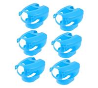 VALICLUD Lot de 6 Supports Fixes pour Pigeons en Polypropylène Bleu Porte-Injection et Porte-Mangeoire Léger Cadre de Fixation Stable pour Administration de Remède et Observation des