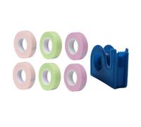 VALICLUD Lot De 7 Rubans D'isolation Pour Cils Avec Coupe-cils, Bande Non Tissée, Couleurs Variées, Adhésif Doux, Pour Extensions De Cils Professionnelles Et Usage Personnel, Accessoires De Maquillage