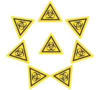 VALICLUD Lot de 8 Autocollants D’Avertissement Risques Biologiques en Polycarbonate Résistants Adhésifs pour Signalisation Biosécurité Laboratoire Panneaux Sécurité Prévention