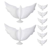 VALICLUD Lot de 8 Ballons Colombe en Aluminium Blanc, Ballons Commémoratifs de Pigeon pour Décoration Mariage et Fête Anniversaire, Accessoires de Fête Légers et Faciles à Gonfler
