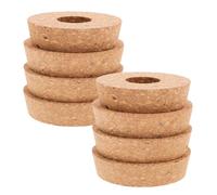 VALICLUD Lot de 8 Bouchons en Liège Creux Percés 3 CM pour Vases Hydroponiques en Verre 85 CM Couvercles Réutilisables pour Culture Hydroponique D’Herbes Aromatiques Propagation et