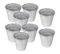 VALICLUD Lot de 8 Doublures Aluminium pour Bac à Graisse Barbecue, Revêtement Résistant Haute Température, Petite Taille Profonde, Récupération Huile et Jus, Usage Extérieur Camping Grill