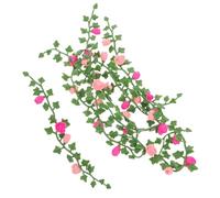 VALICLUD Lot de 8 Guirlandes de Roses Artificielles Miniatures pour Maison de Poupée Décorations de Jardin Miniature Accessoires pour Micro-Paysages Intérieurs et Extérieurs Décor