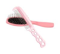 VALICLUD Lot De Brosse à Cheveux Avec Peigne Rose Brosse Lissante Plate Et Peigne Acier Pour Démêler Cheveux Mouillés
