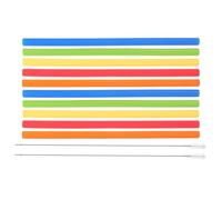VALICLUD Lot de Pailles Silicone Alimentaire Réutilisables pour Fête Couleurs Assorties avec Brosse de Nettoyage Adaptées Boissons Froides et Chaudes Set Polyvalent pour Smoothie Jus et