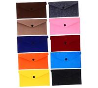 VALICLUD Lot de Pochettes en Feutre à Bouton-Pression, Pochette de Rangement pour Téléphone Portable, 10 Pièces Multicolores, Sacoche Légère et Polyvalente pour Voyage et Quotidien,