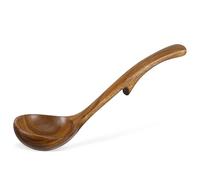 VALICLUD Louche Massif avec Manche Long Ergonomique Cuillère de Cuisine Polyvalente pour Soupe et Mijotés Ustensile Naturel pour Remuer et Servir