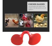 VALICLUD Lunettes Anti-Picage pour Poules de Montagne Opaque sans Trou Taille Moyenne Rouge Lot de 1000 Pièces Fournitures pour Élevage et Prévention du Picage