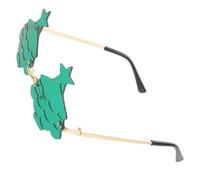 VALICLUD Lunettes de Soleil D’arbre, sans Monture, Vertes, Noël | PC Léger, Confortables Plupart des Visages, Anti-reflets, pour Parades et Déplacements
