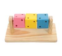 VALICLUD Mâcher Multifonction en Bois Naturel pour Hamsters, Chinchillas et Lapins, Cube en Bois pour Ronger, Accessoire Solide pour Cage Petits Animaux, D’enrichissement Santé Dentaire