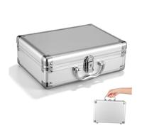VALICLUD Mallette Inserts en Mousse Valisette Argentée en Alliage D'aluminium pour Rangement Sécurisé et Transport Facile pour Outils de Maquillage et Caméras