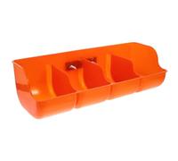 VALICLUD Mangeoire à Porcs en Plastique 4 Compartiments Abreuvoir Compartimenté pour Bétail Mangeoire D’Alimentation Porcelets Polypropylène Résistant Bords Arrondis Usage Élevage