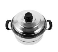 VALICLUD Marmite à Vapeur Multifonctionnelle en Acier Inoxydable 24 Cm Fond Magnétique, Poignée Double, Pot de Soupe Épais pour Cuisson Vapeur et Nouilles, Usage Maison Cuisine Quotidienne