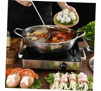 VALICLUD Marmite Hot Pot Acier Inoxydable avec Compartiments Casserole Chinoise pour Réunions Familiales Chauffage Rapide et Nettoyage Facile