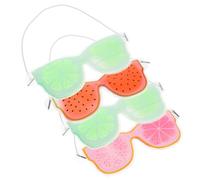 VALICLUD Masque Yeux Réutilisable Pvc 4 Pièces Taille Unique Rafraîchissant pour Garçon et Filles Bandeau de Sommeil Mixte Transparent Fruits pour Détente et Relaxation Couleur Aléatoire