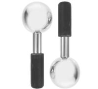 VALICLUD Masseur De Glace Visage 2pcs Acier Inoxydable Boules Rafraîchissantes Anti-rides Compacte Beauté Portable Outil De Massage