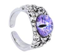 VALICLUD Men Adjustable Open Women Jewelry Wide Band with Evil Eyeball Anneau Ouvert Réglable Avec Œil Pour Et Femmes Bijoux