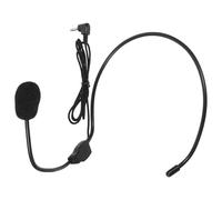 VALICLUD Micro-Casque Filaire Micro 3,5 Mm pour Amplificateur, Plastique Noir, Pack de 4 Pièces, pour Chanteurs et Enseignants