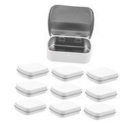 VALICLUD Mini Boîte De Rangement Portable En Fer Blanc Avec Couvercle à Charnière 10 Pièces 60x47x15 Mm Pour Bonbons, Bijoux Et Perles, Boîte Métal Compacte Pour Voyage Et Organisation Quotidienne