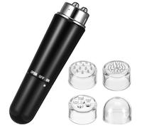 VALICLUD Mini Masseur Visage et Cou Électrique Noir Appareil de Soin Oculaire et Roller Massage Facial pour Peau Tonifiée Usage Domestique Galvanoplastie