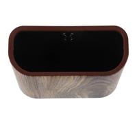 VALICLUD Mini Poubelle Murale sans Couvercle en Plastique, Compacte et Double Couche, Couleur Bois, pour Bureau, Salle de Bain et Hôtel - Corbeille à Papier Pratique et Peu Encombrante