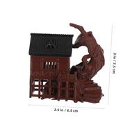VALICLUD Miniature Chinese Traditional House Figurine for Fairy Garden Fish Tank Terrarium Vintage Pavilion Model with Unique Ancient Charm and Calming Ambiance Micro Landscape Decoration