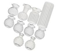 VALICLUD Miniature Vase Verre pour Maquette Accessoires de Jardin Miniature Décoration DIY pour Maisons de Poupées et Micro Paysages de Petits Vases Transparants