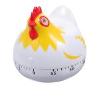VALICLUD Minuteur de Cuisine Mécanique Forme de Poulet Minuteur de Cuisson Ludique et Pratique Outil de Rappel de Manuel pour Usage Domestique Minuterie Blanche Compacte