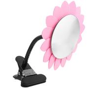 VALICLUD Miroir de Maquillage de Bureau à Pince Rose Miroir Grand Angle Anti-Espionnage Surface Verre Haute Définition Réglable pour Usage en Bureau et Espace Personnel