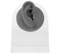 VALICLUD Modèle D’oreille Gauche en Silicone Souple avec Support, Présentoir à Boucles D’oreilles Réaliste pour Entraînement Piercing et Organisation de Bijoux, Accessoire Pédagogique