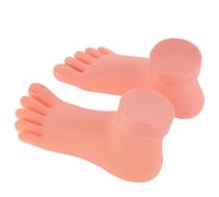 VALICLUD Modèle de Pied Souple pour Entraînement Manucure Lot de 2 Pieds Gauche et Droit Imitation Peau Réaliste Outil de Formation Nail Art Accessoires Manucure Pédicure Pratique