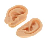 VALICLUD Modèle Oreille Silicone Souple Réaliste pour Apprentissage Acupuncture et Massage pour Formation Anatomie Oreille Humaine Pratique Piercing et Soins
