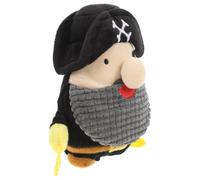 VALICLUD Molaire de Chien en Peluche Noire Pirate Capitaine | Son Interactif, Modèle à Mâcher pour Chiots et Animaux, Usage Jeu, Forme Capitaine Pirate
