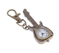 VALICLUD Montre de Poche Guitare Vintage à Quartz Miroir en Verre et Alliage, Design Rétro Unique, pour Étudiants et Femmes de Ménage