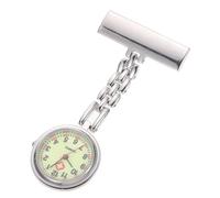 VALICLUD Montre De Poche Lumineuse à Clip pour Élève Et Infirmière, Cadran Argenté Phosphorescent, Quartz Précis, Surveillance Étudiants, Usage Médical Et Scolaire, Design Rectangulaire Pratique