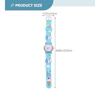 VALICLUD Montre Garçon Fille Silicone Réglable Motif Licorne Coloris Montre Éducative pour Élèves avec Mouvement Quartz Fantaisie Garçon Fille pour Apprentissage de Lheure
