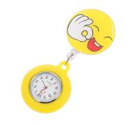 VALICLUD Montre Infirmière Fob Rétractable Jaune Montre de Poche avec Grand Cadran Facile à Lire Accessoire Pratique pour Personnel Médical et Étudiants Blouse
