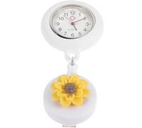 VALICLUD Montre Infirmière Rétractable Clip Décor Floral Silicone Fonction Surveillance Médicale Unisexe Portable Usage Professionnel pour Infirmiers Et Étudiants en Médecine