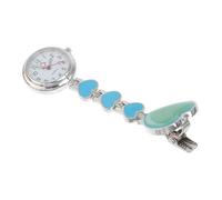 VALICLUD Montre Suspendue Infirmière Lumineuse Tissu Polyester Bleu Ciel Trotteuse Pratique pour Professionnels De Santé en Milieu Hospitalier Taille Unique