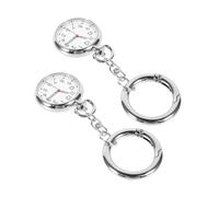 VALICLUD Montres de Poche Infirmière Électroniques 2 Pièces Acier Inoxydable Solide Accroche-Clips Professionnelles pour Femmes Usage Médical et Surveillance D'examens Étudiants