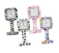 VALICLUD Montres De Poche Infirmière En Silicone 4 Pièces, Quartz Précis, Épingle Broche, Femmes Professionnelles Médicales, Usage Infirmier En Milieu Hospitalier, Couleur Multicolore, Format Standard