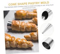 VALICLUD Moule à Croissant Acier Inoxydable Lot Tubulaire Antiadherent pour Pâtisserie Maison avec Brosse de Nettoyage Outil Facile pour Croissants Pains Danois et Feuilletés