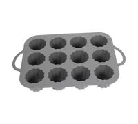 VALICLUD Moule à Muffins Silicone Cavités Non Adhésif Gris Moule Pâtisserie pour Petits Gâteaux Muffins Mousse et Mini Cakes Facile à Nettoyer Réutilisable